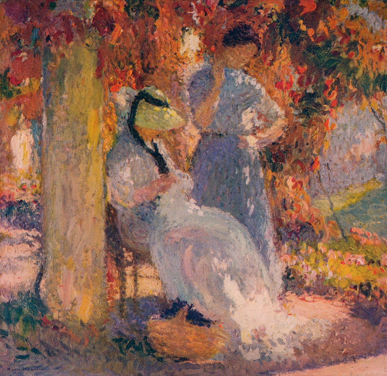Syningsscene under pergolaen i Marquayrol, 1902, c1932 af Henri Martin