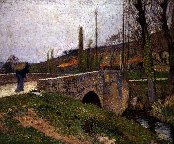 Den lille bro, ca. 1915 (olie på lærred) af Henri Martin