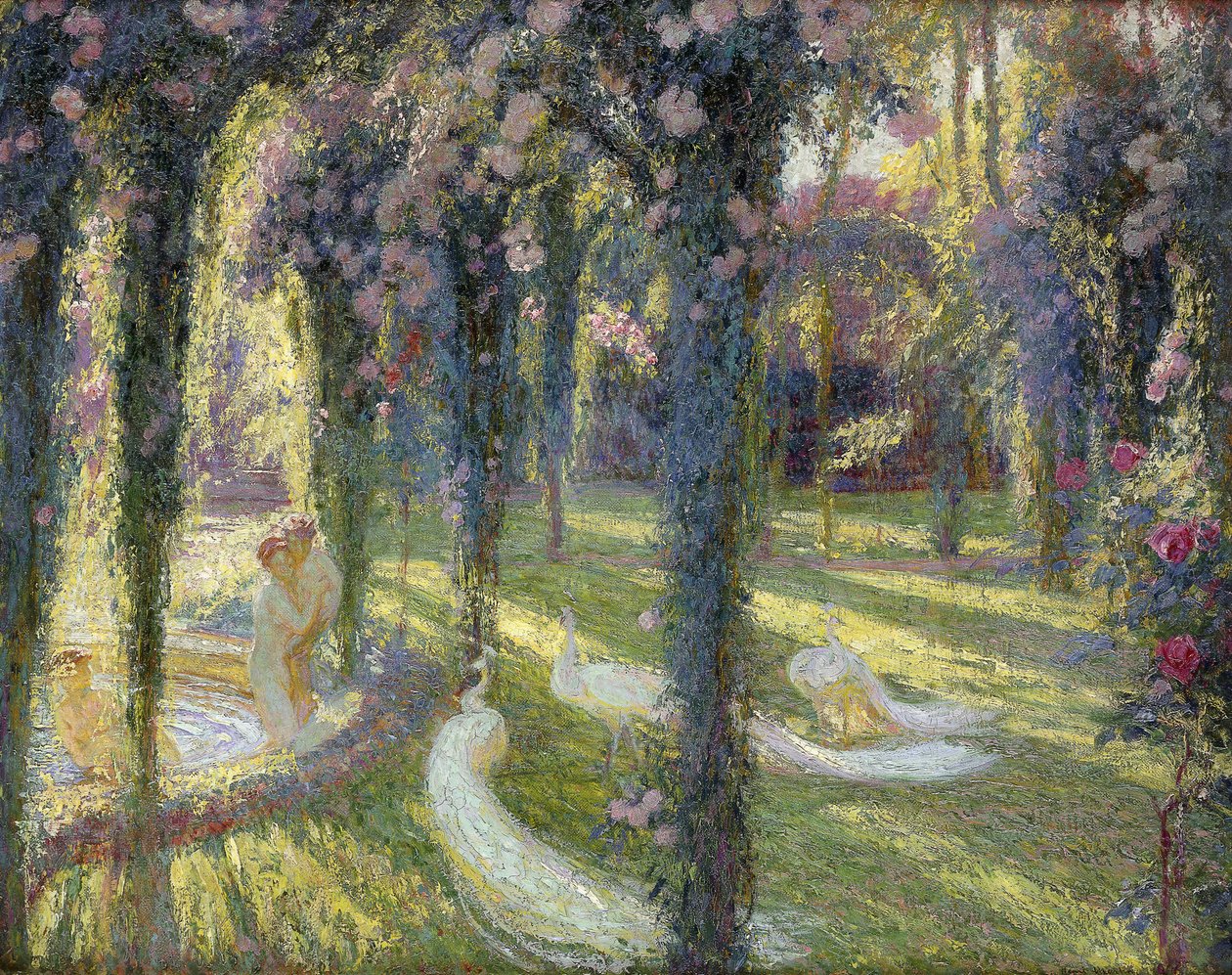 Nymferne i haven; Nymferne i en have, af Henri Martin