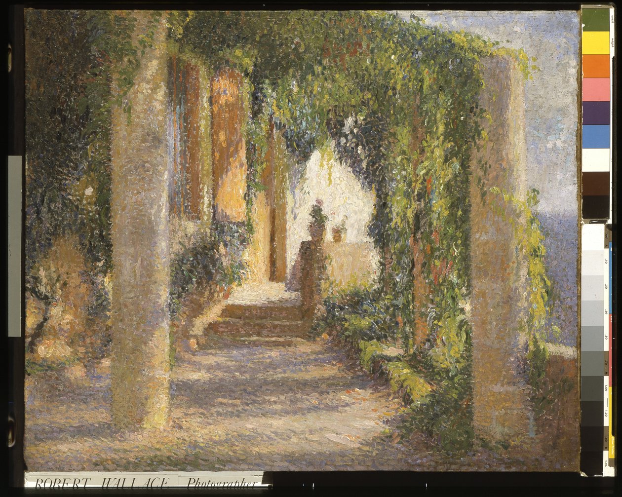 Pergolaen (La Pergola) (olie på lærred) af Henri Martin