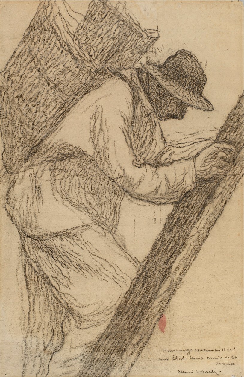 Arbejdsmand på en stige af Henri Martin