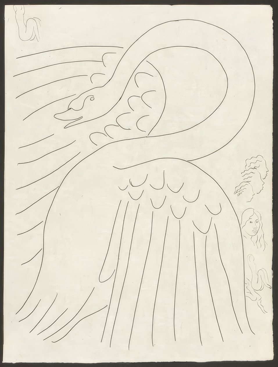 Et par sonetter: Frontispice, planche 24 fra Poesies de Mallarmé af Henri Matisse