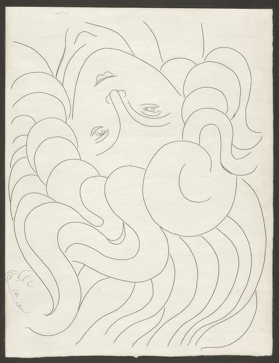 Et par sonetter: "Med sine rene negle ...", planche 25 fra Poesies de Mallarmé af Henri Matisse