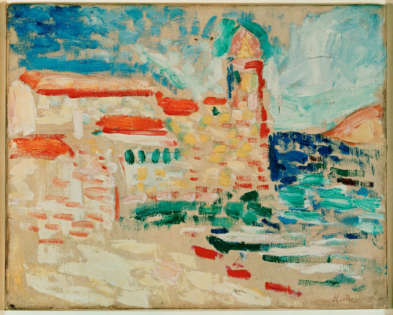 En udsigt over Collioure (maleri på lærred) af Henri Matisse
