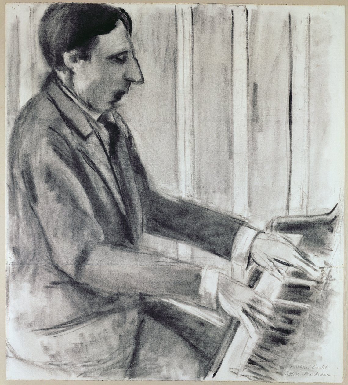 Alfred Cortot (pen, blæk og akvarel) af Henri Matisse