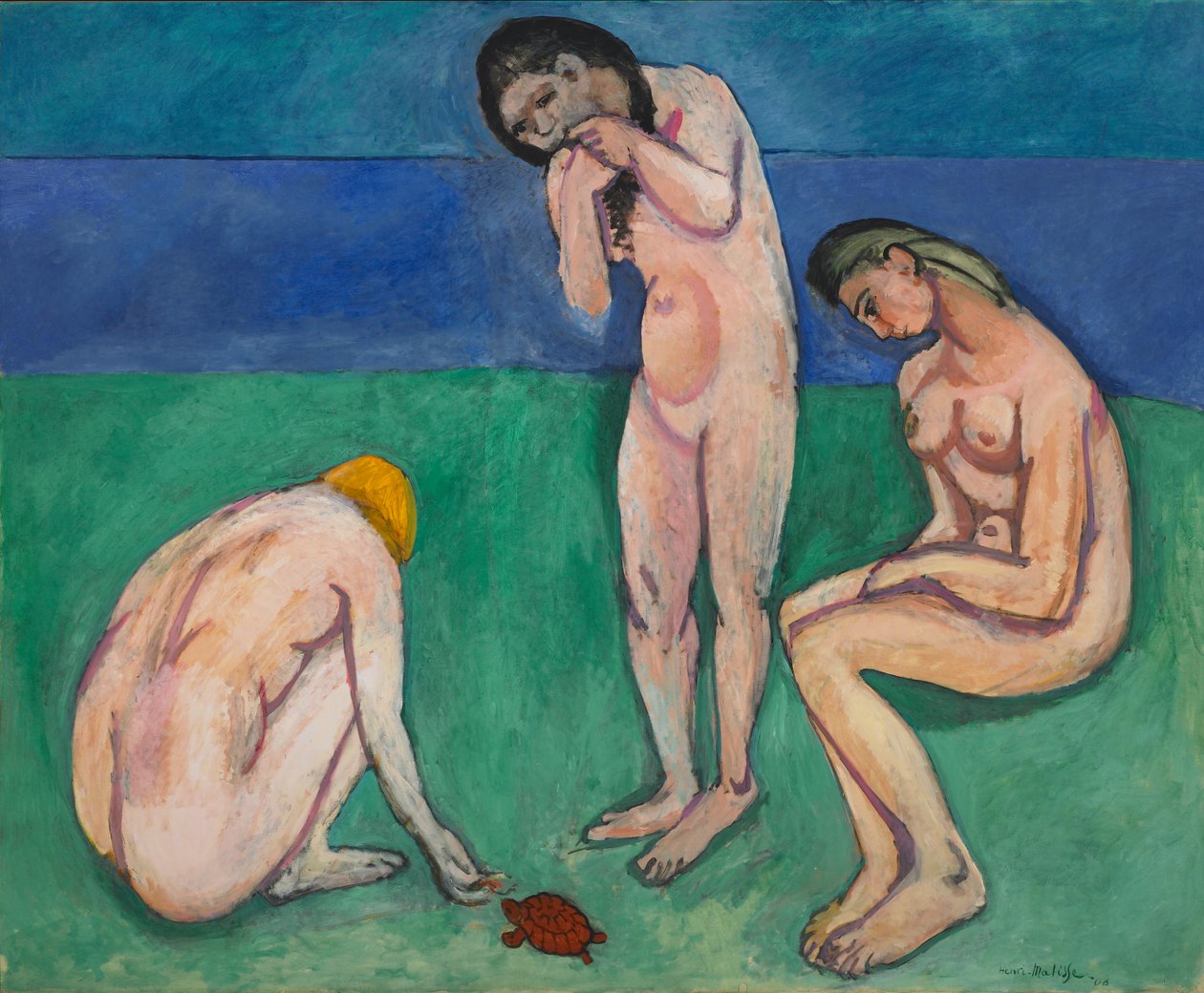 Badegæster med en skildpadde af Henri Matisse