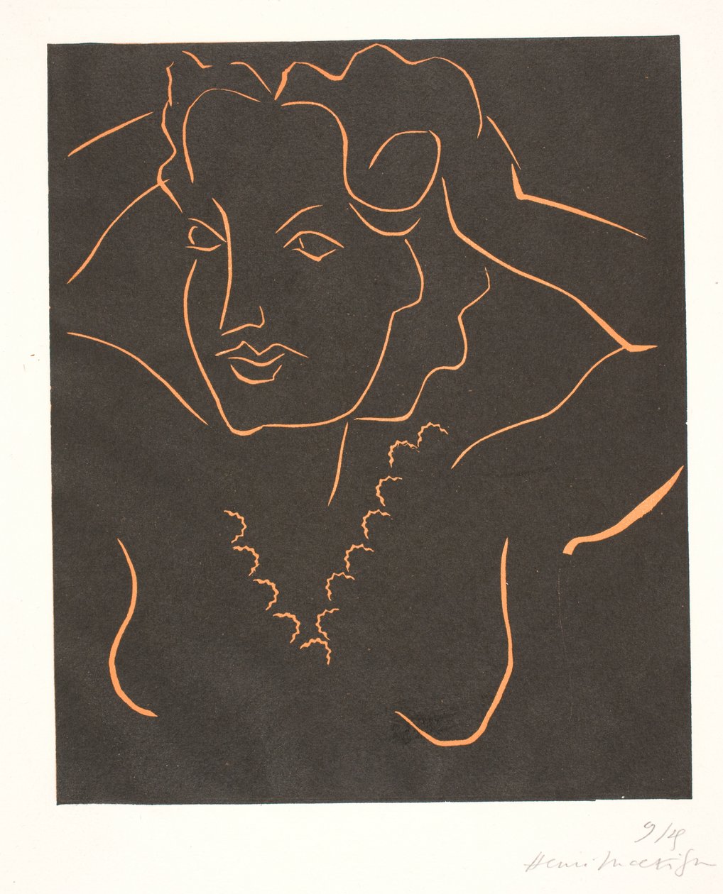 Kvindebuste (Kvinde, der sætter sit hår) af Henri Matisse