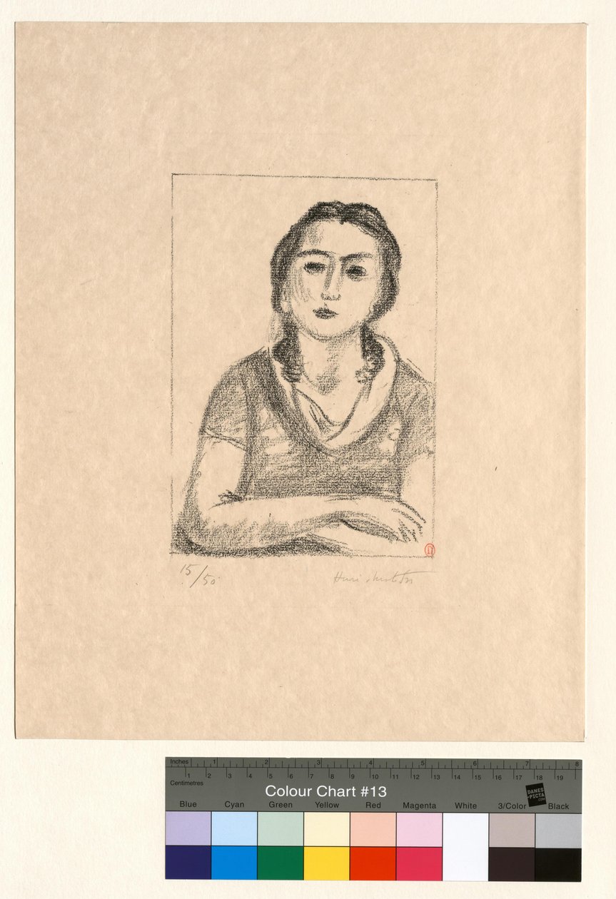 Buste af en ung pige med korslagte arme af Henri Matisse