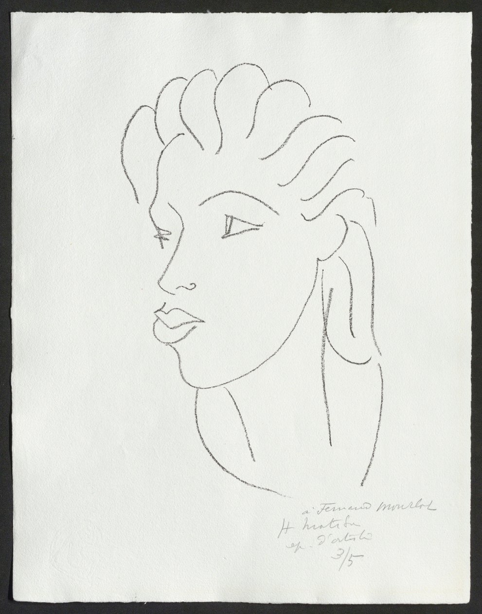 Kinesisk kvinde med stribet hår af Henri Matisse