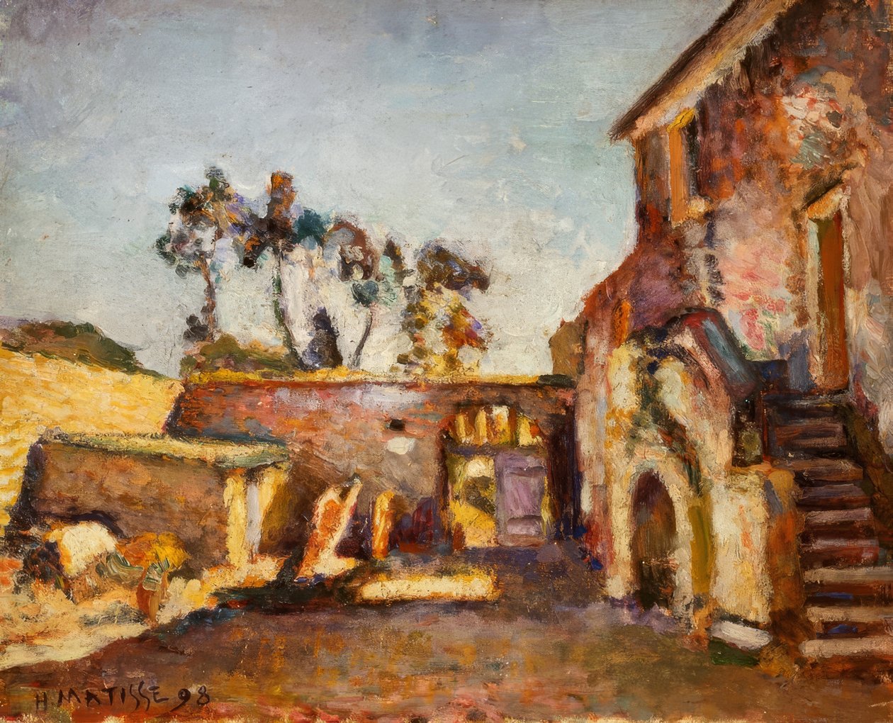 Gårdspladsen ved møllen i Ajaccio af Henri Matisse