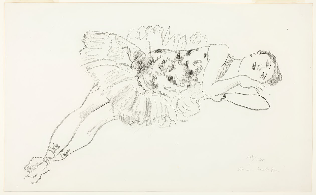 Liggende danser, fra Ten Dancers af Henri Matisse