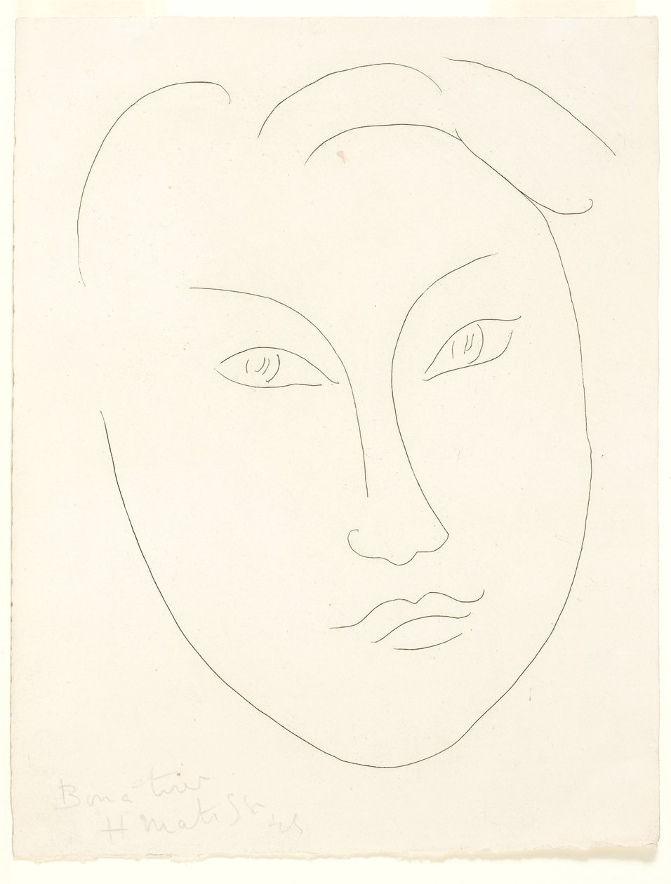 En ung drengs ansigt af Henri Matisse