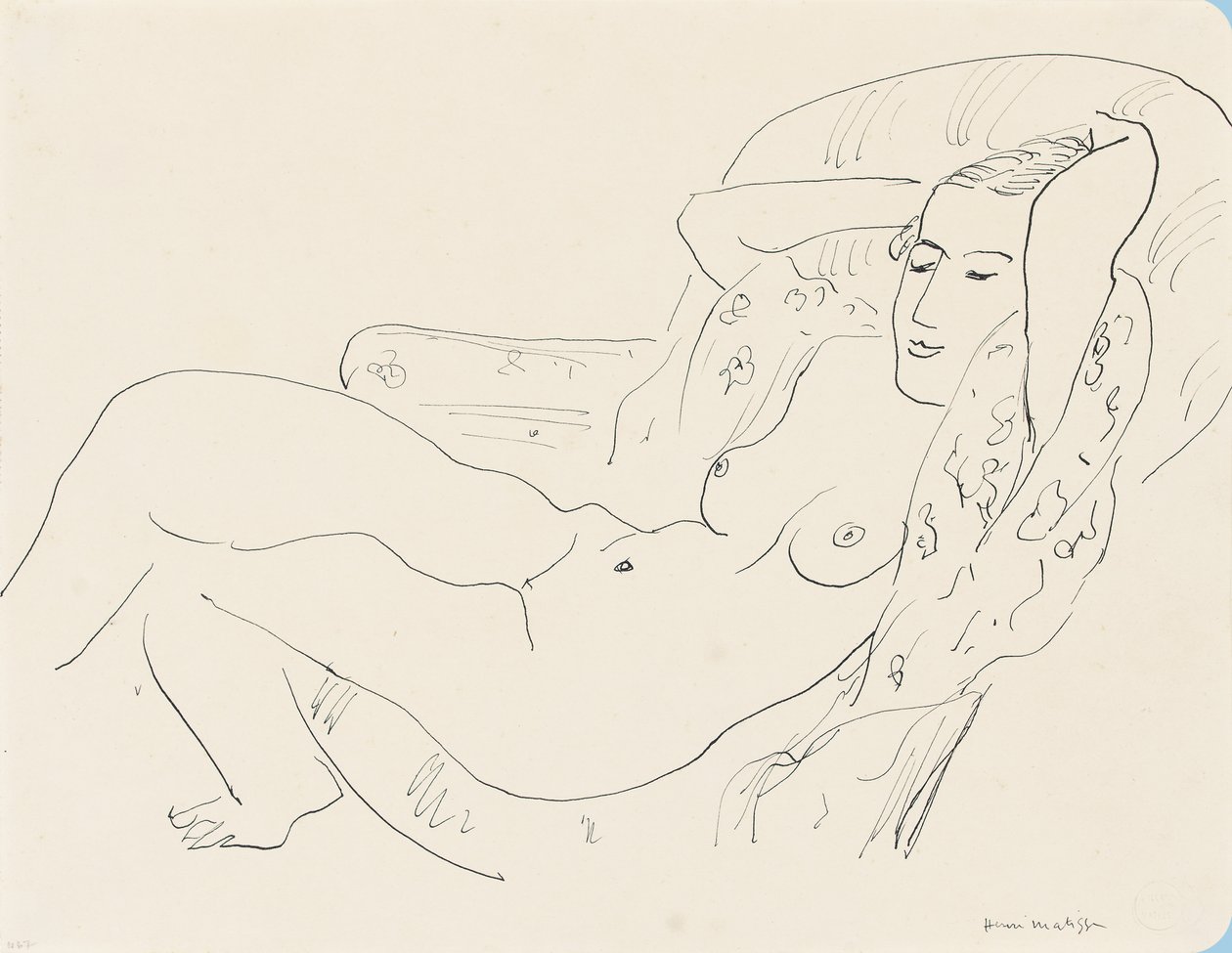 Nøgen kvinde med løftede arme af Henri Matisse