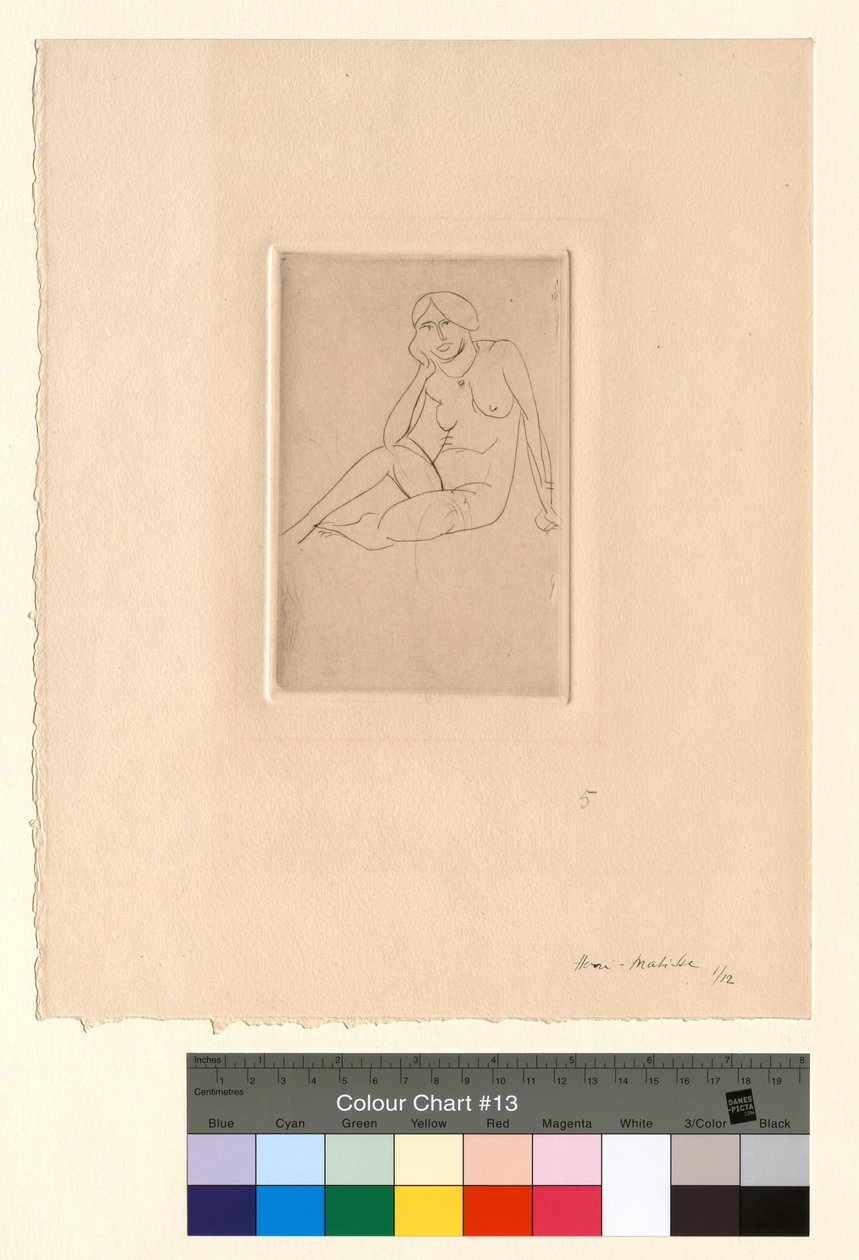 Siddende figur - Nøgenstudie af Henri Matisse