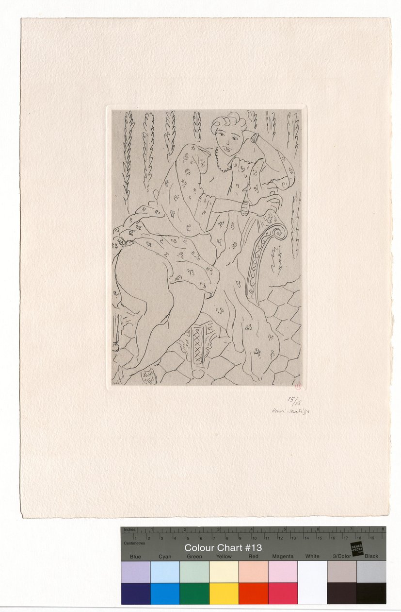 Figur i tyrkisk lænestol af Henri Matisse