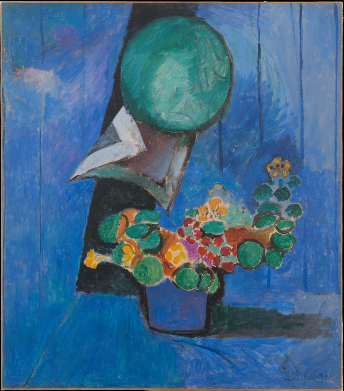 Blomster og porcelæn (tallerkensmækker) af Henri Matisse
