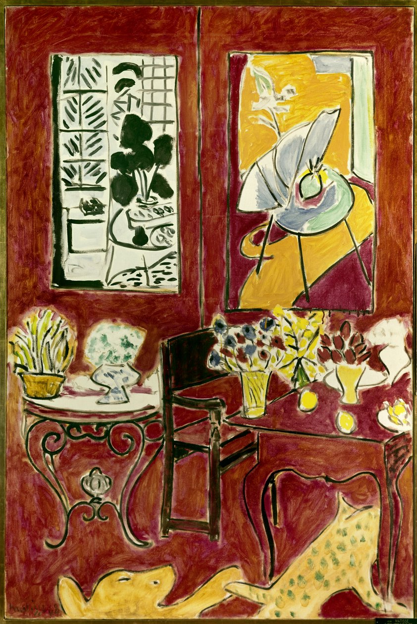 Grand interieur rouge 1948 (olie på lærred ) af Henri Matisse