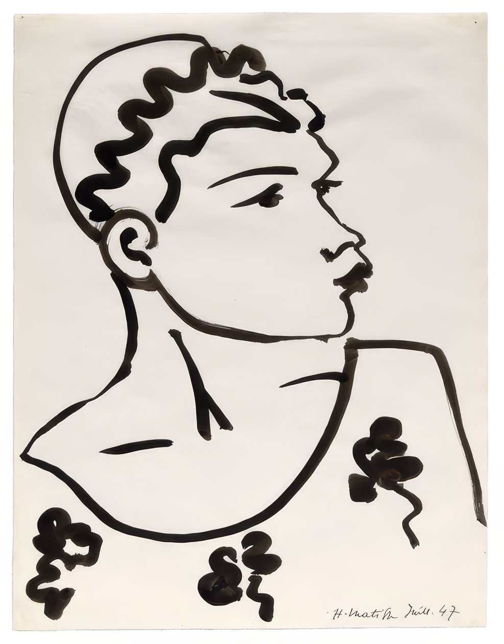 Hoved af Henri Matisse