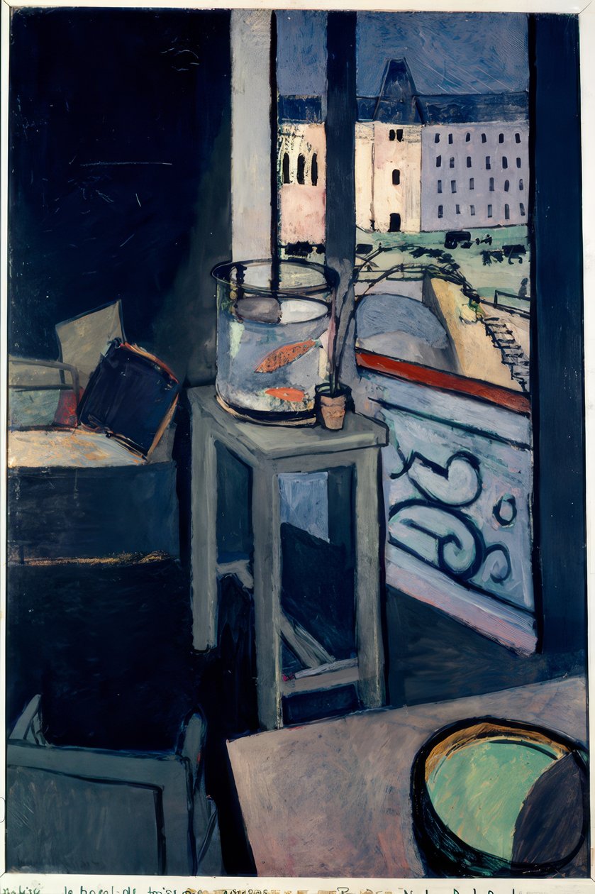 Interiør, guldfiskeskål af Henri Matisse