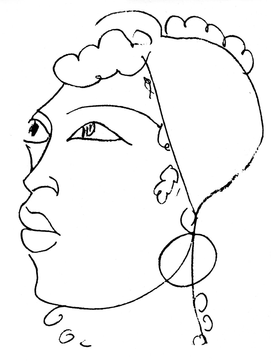 Jeanne Duval, illustration til "Les Fleurs du Mal" af Charles Baudelaire af Henri Matisse