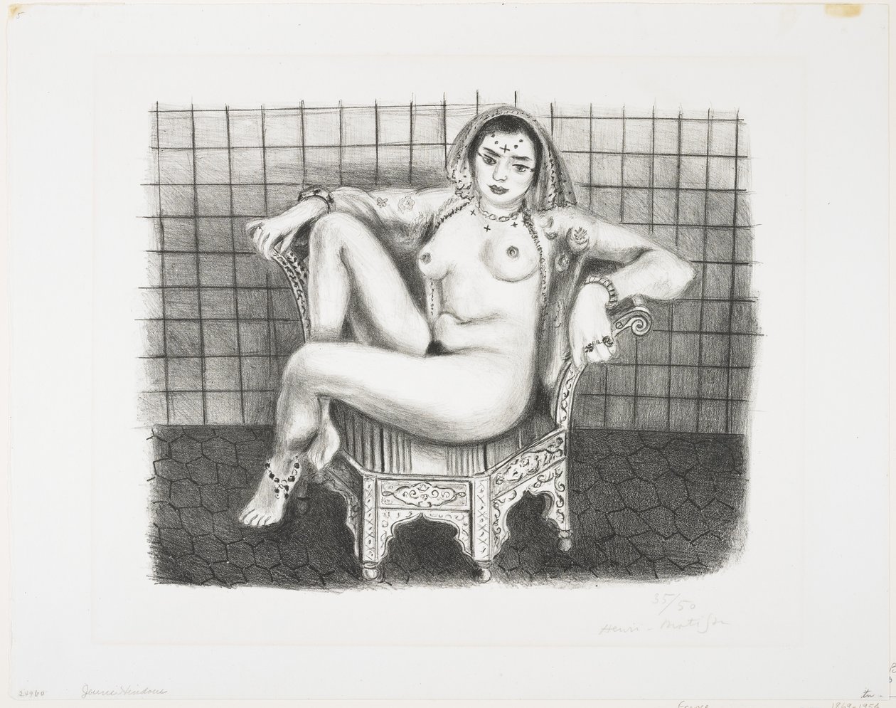 Ung hinduistisk siddende odalisque af Henri Matisse