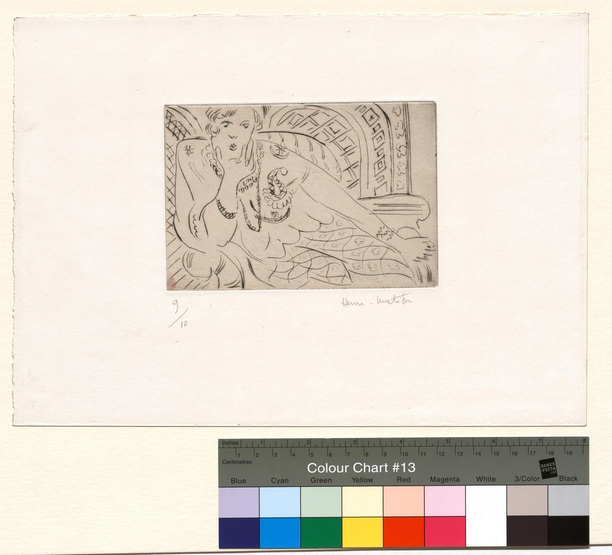 Ung kvinde foran en mashrabiya-baggrund af Henri Matisse