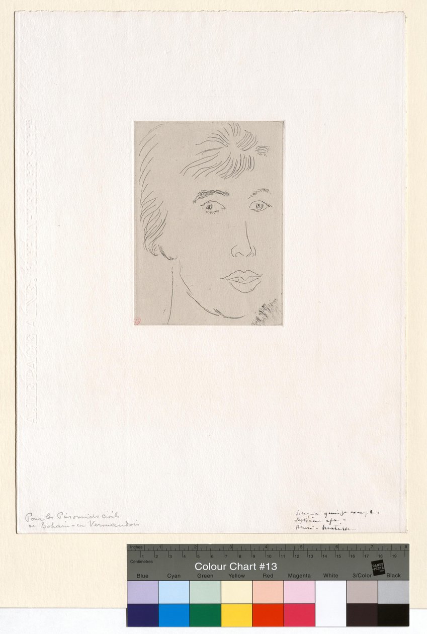 Josette Gris, set i trekvart profil af Henri Matisse