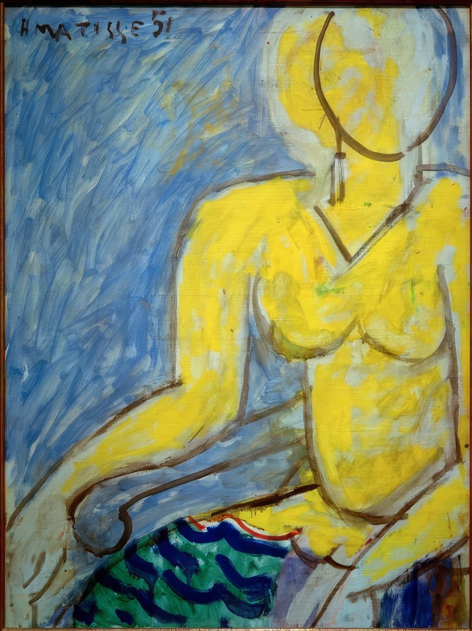 Katia i en gul kjole af Henri Matisse