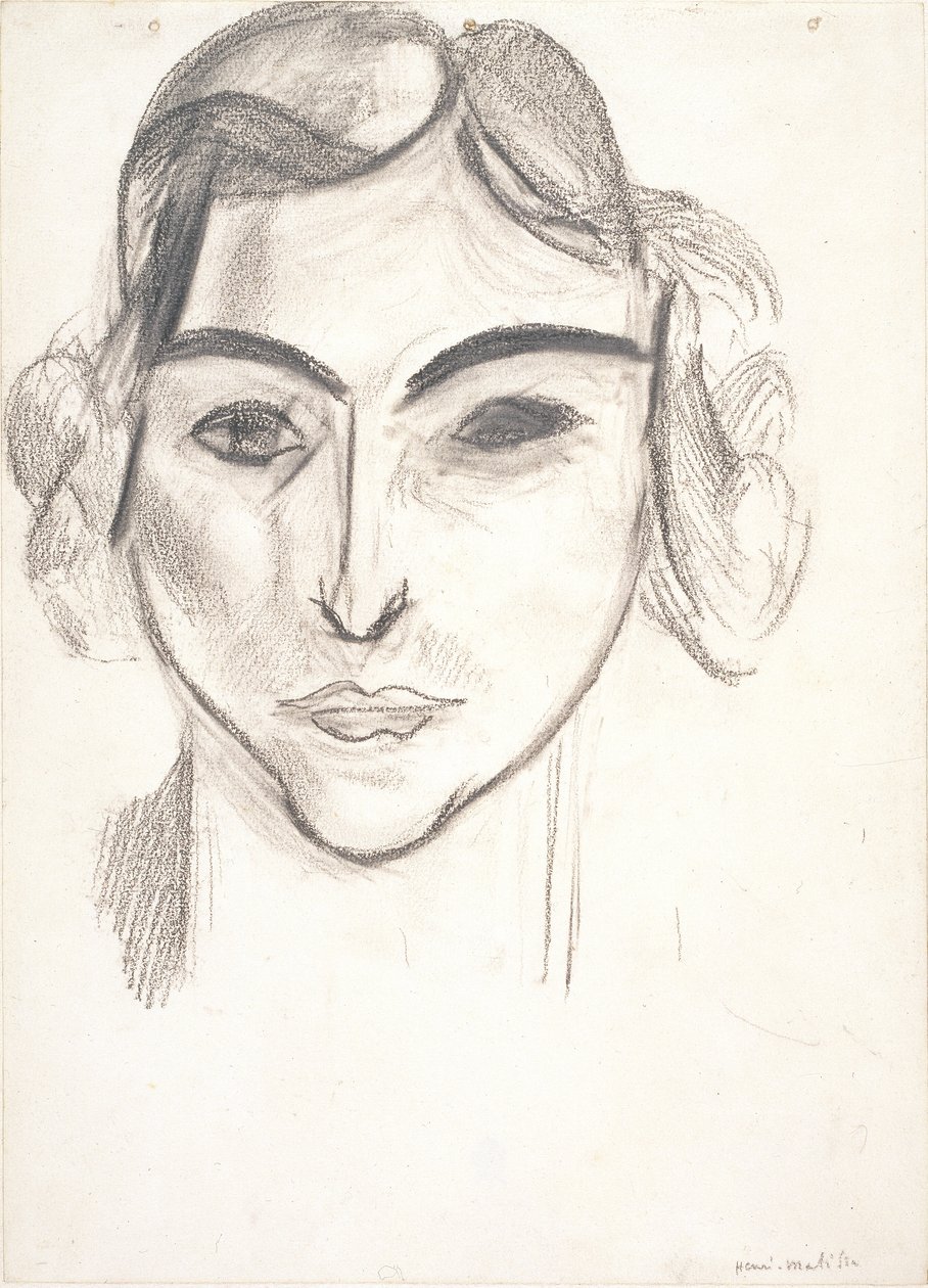 Kvindehoved. Portræt af Laurette af Henri Matisse