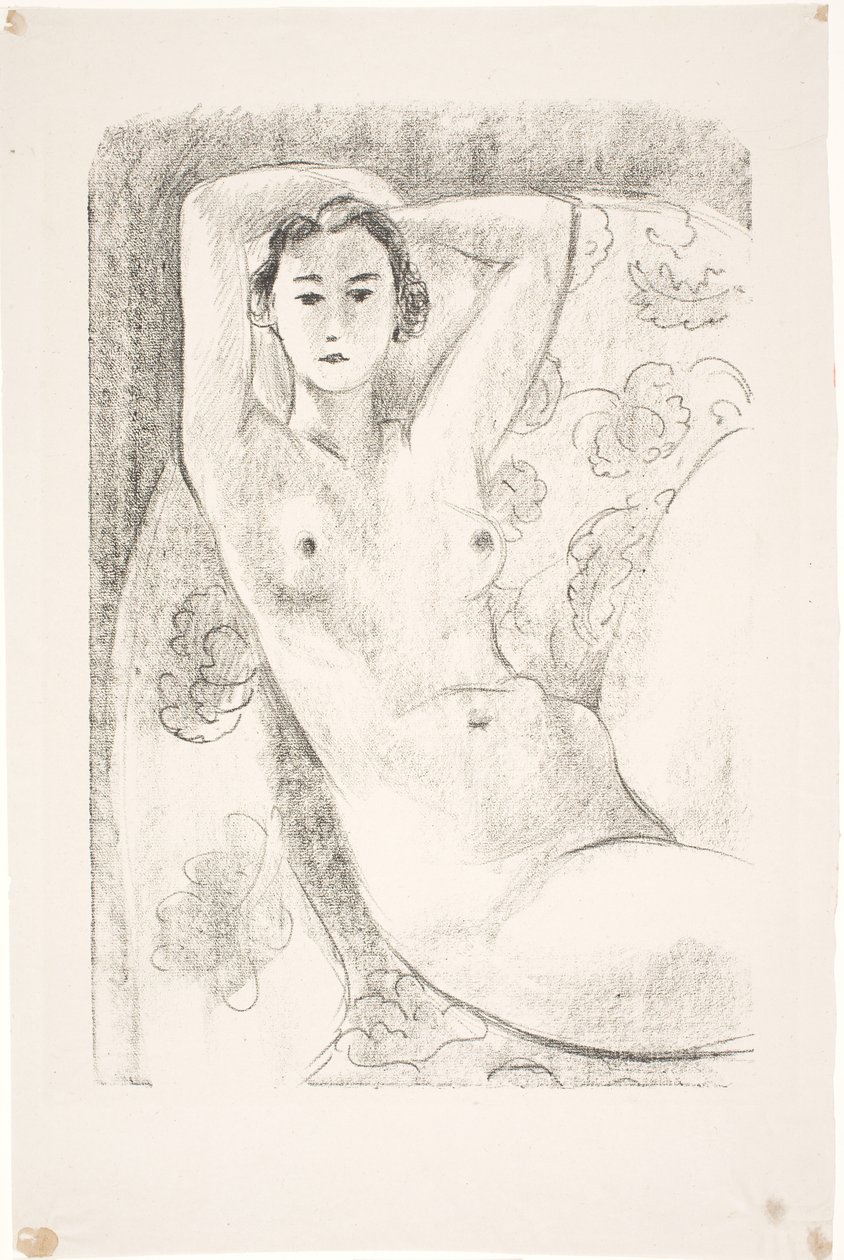 Kvindelig model, siddende i en lænestol af Henri Matisse