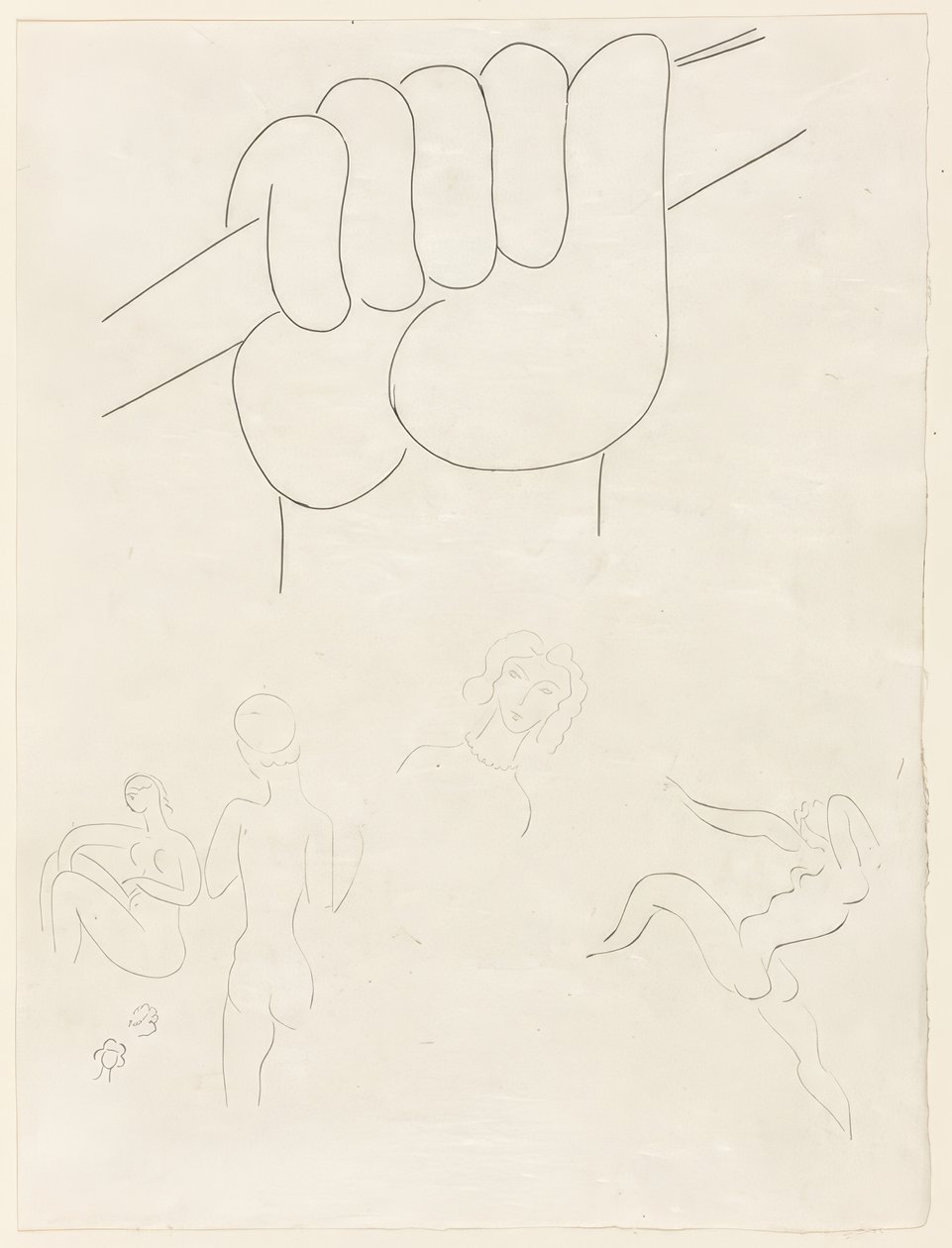 Le Guignon, planche to fra Poesies de Mallarmé af Henri Matisse