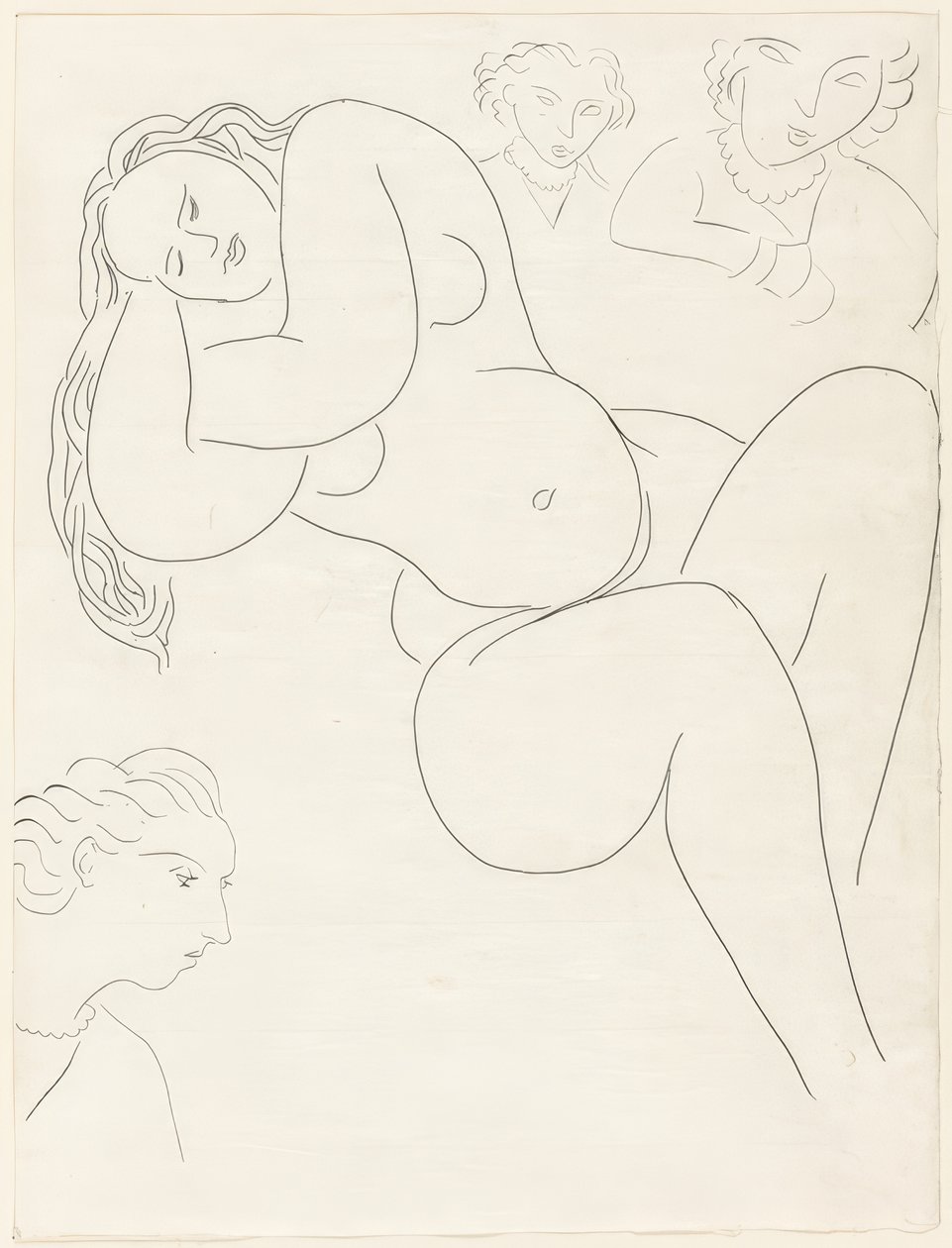 Le Sonneur, planche otte fra Poesies de Mallarmé af Henri Matisse