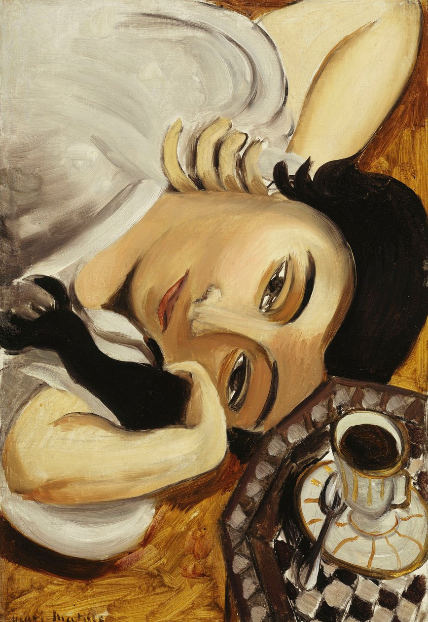 Lorette med en kop kaffe af Henri Matisse
