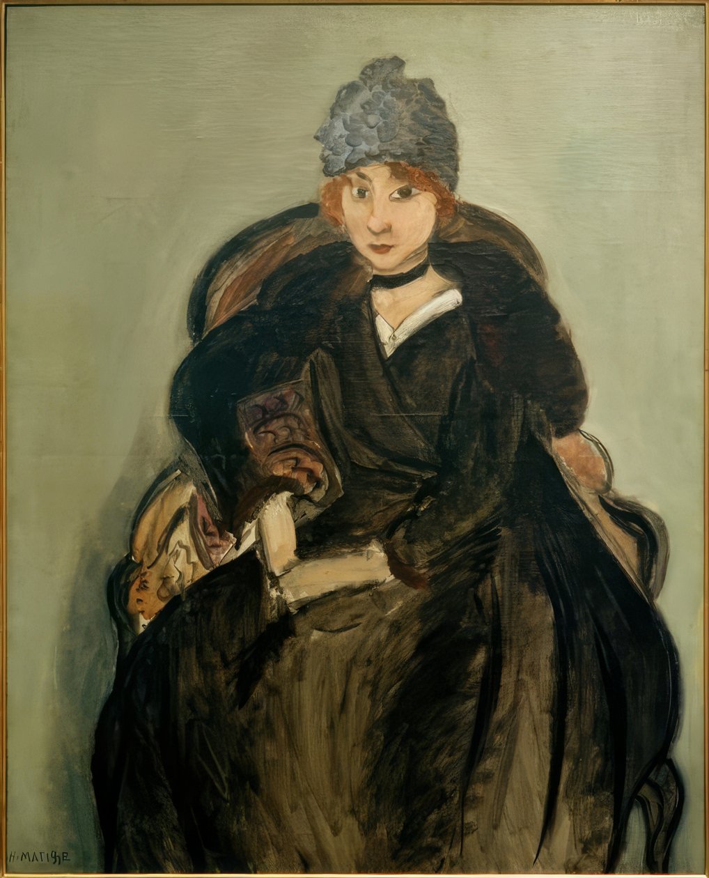 Marguerite med blå hat af Henri Matisse