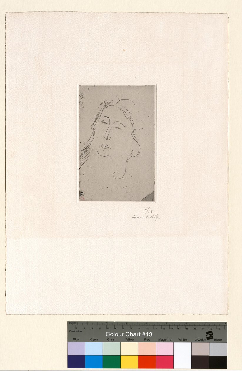 Marguerite, med lukkede øjne af Henri Matisse