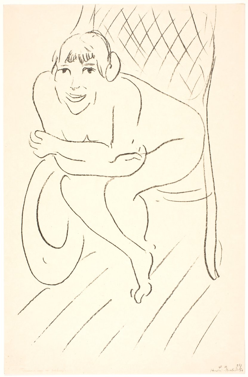 Nøgen kvinde i gyngestol af Henri Matisse