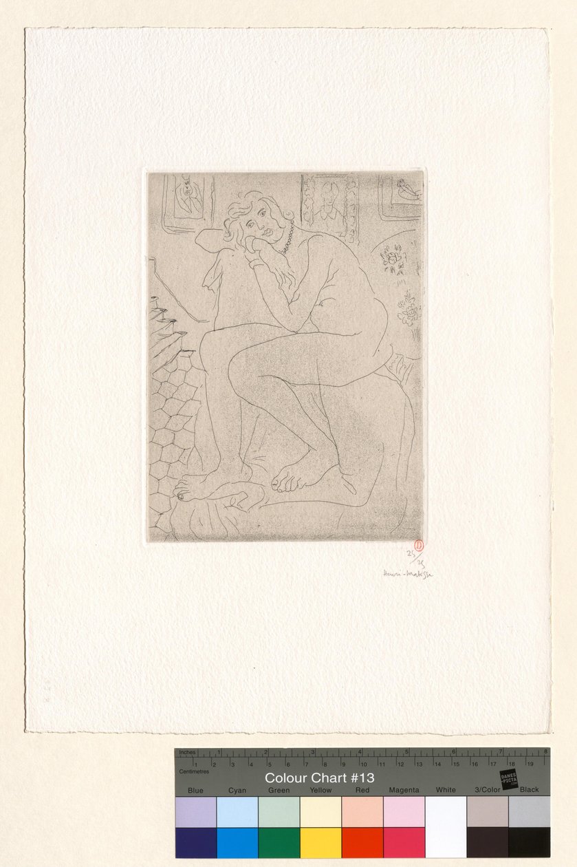 Siddende nøgenfigur og portræt af madame Cézanne af Henri Matisse