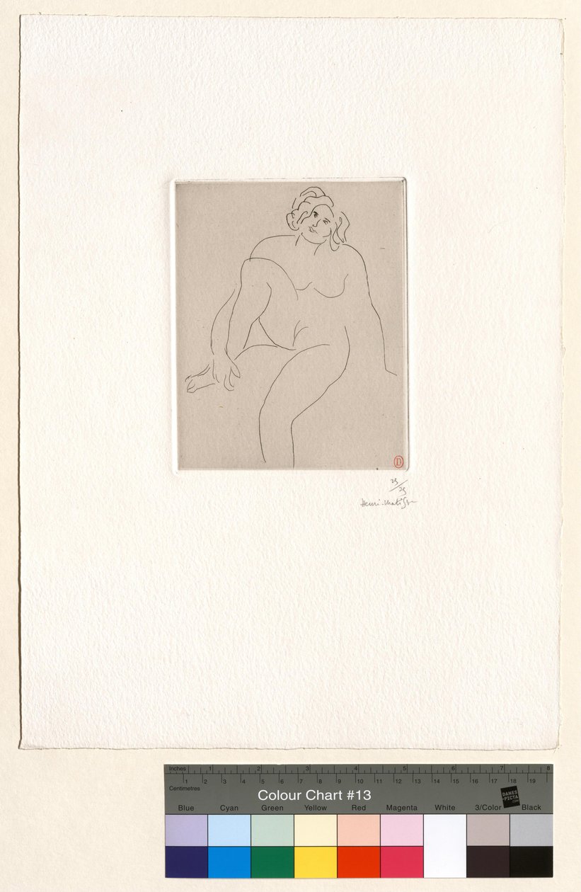 Siddende nøgen, armen omkring det bøjede ben af Henri Matisse