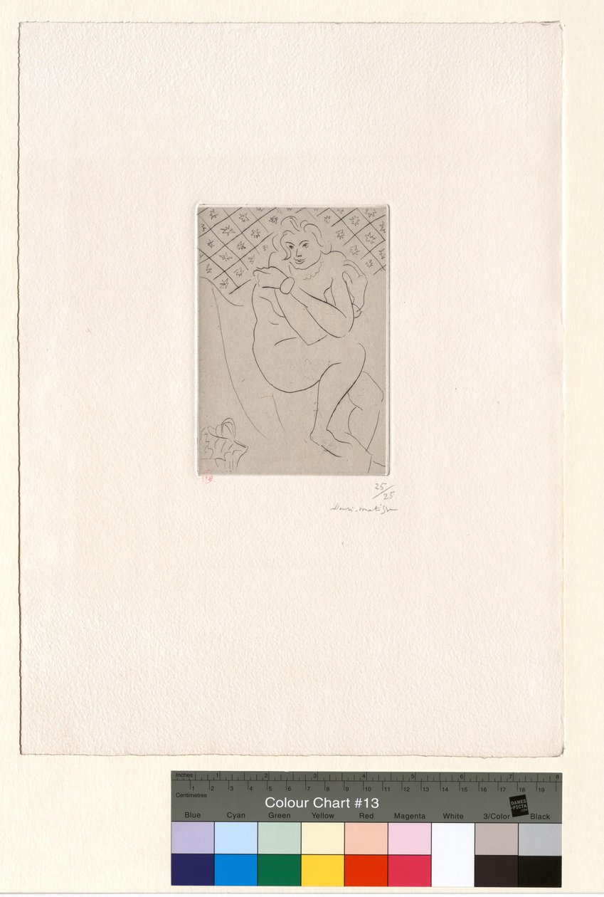 Siddende nøgen, med armene korslagt over brystet af Henri Matisse