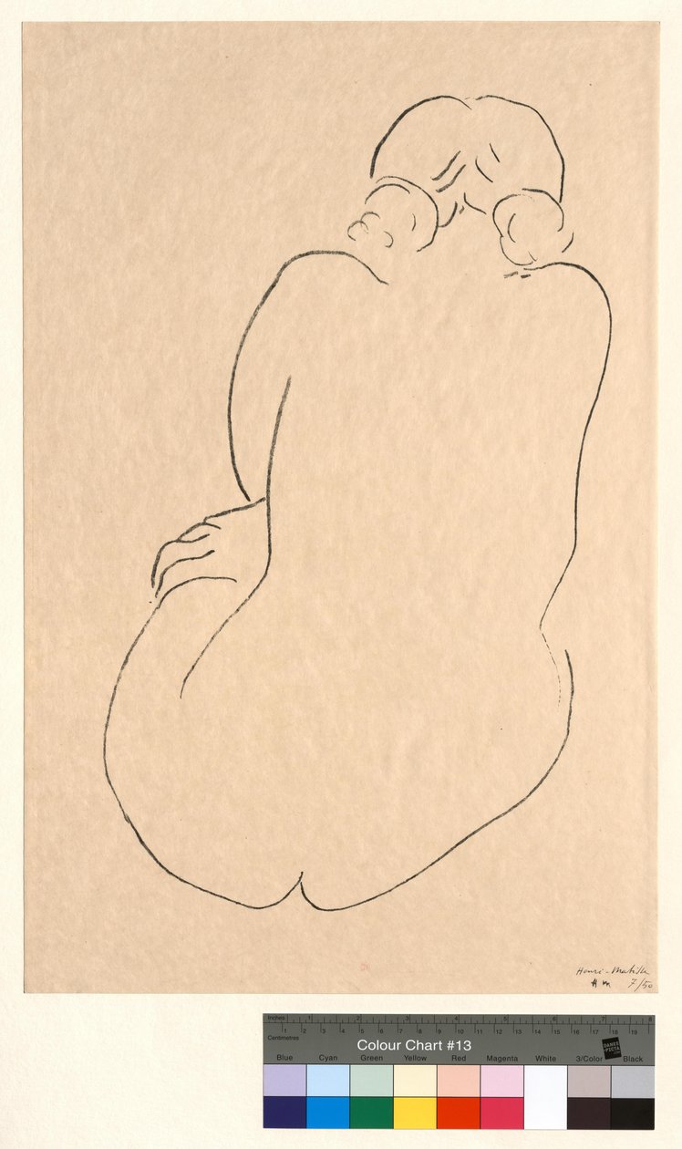 Nøgen siddende, set bagfra af Henri Matisse