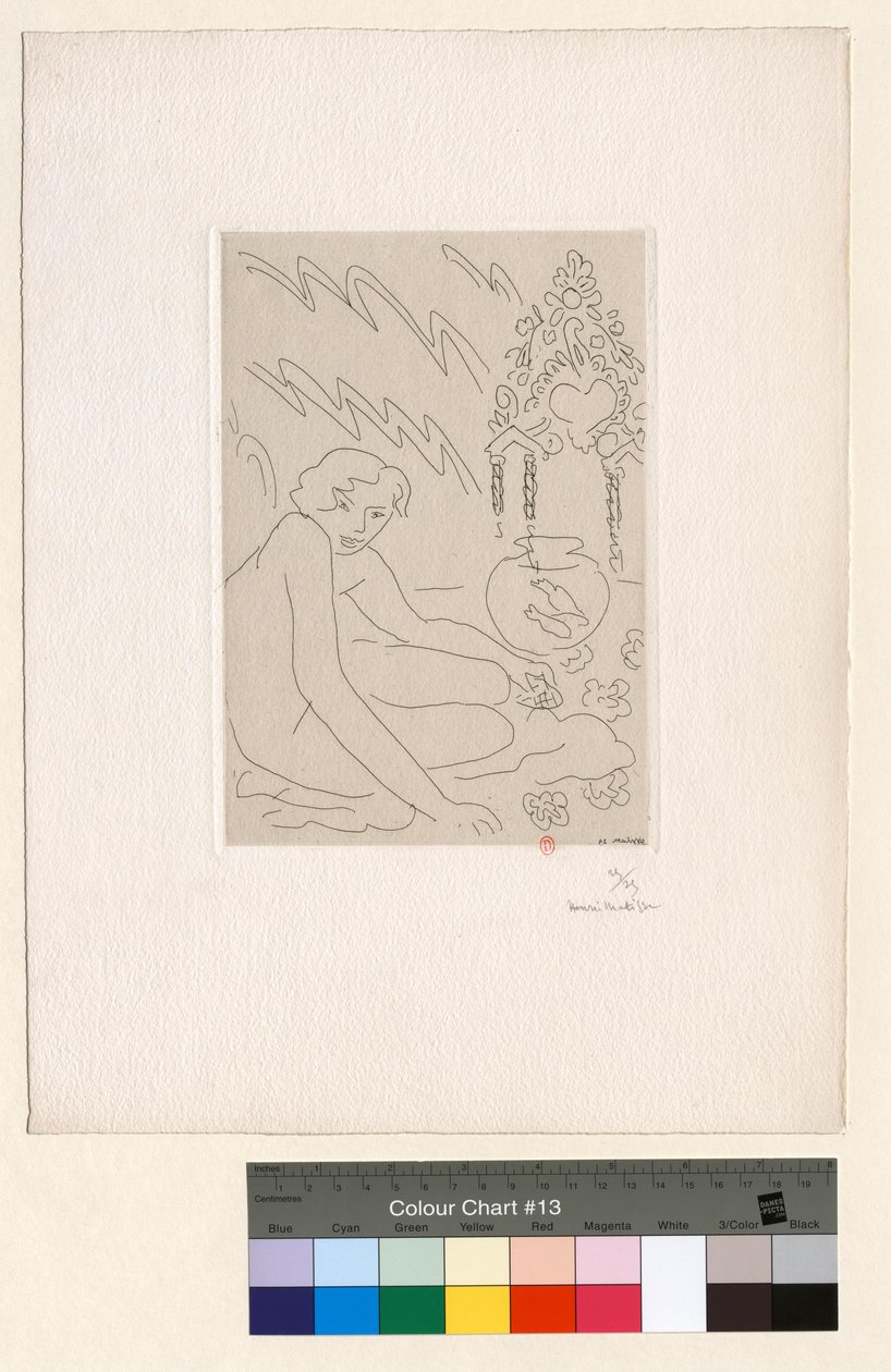 Nøgen ved et marokkansk spejl af Henri Matisse