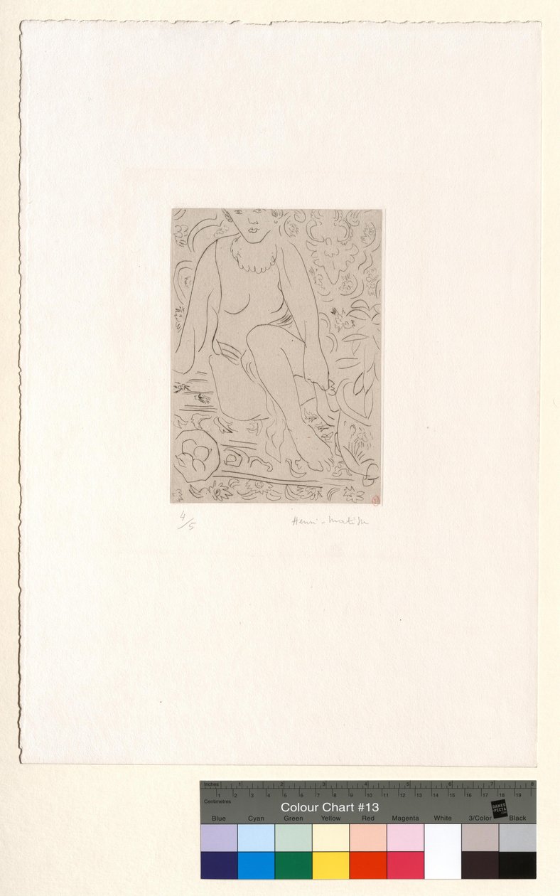 Nøgen i et interiør med en frugtskål af Henri Matisse