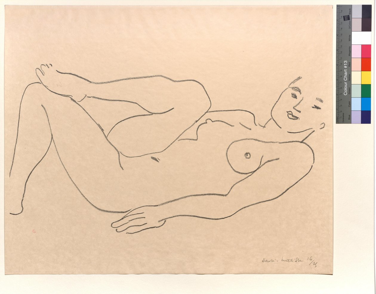 Nøgen, bøjet ben: Studie af ben af Henri Matisse