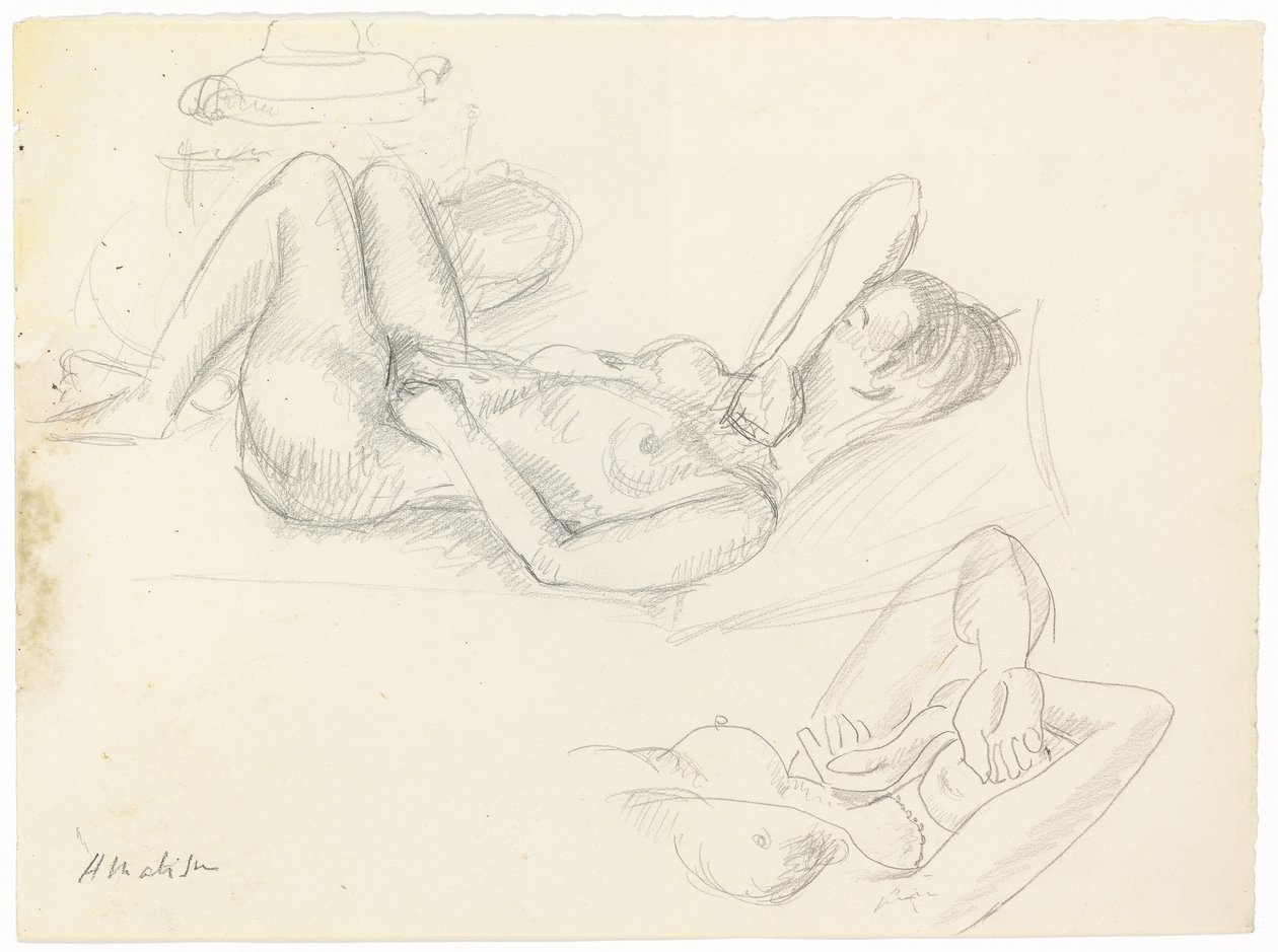 Nøgenstudie, tildækket ansigt af Henri Matisse