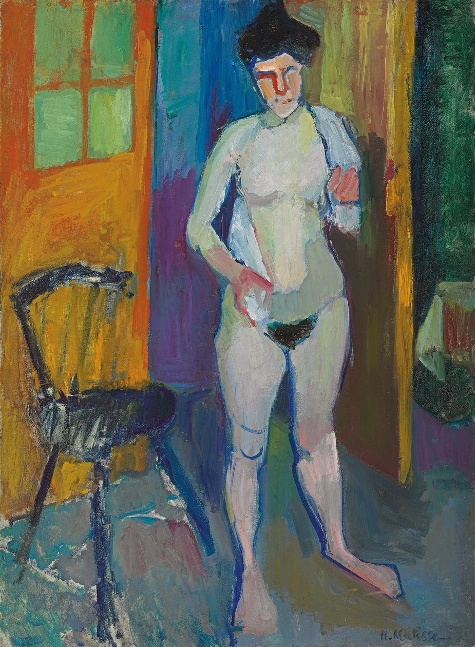 Nøgen med hvidt håndklæde, ca. 1901-1903 (olie på lærred) af Henri Matisse