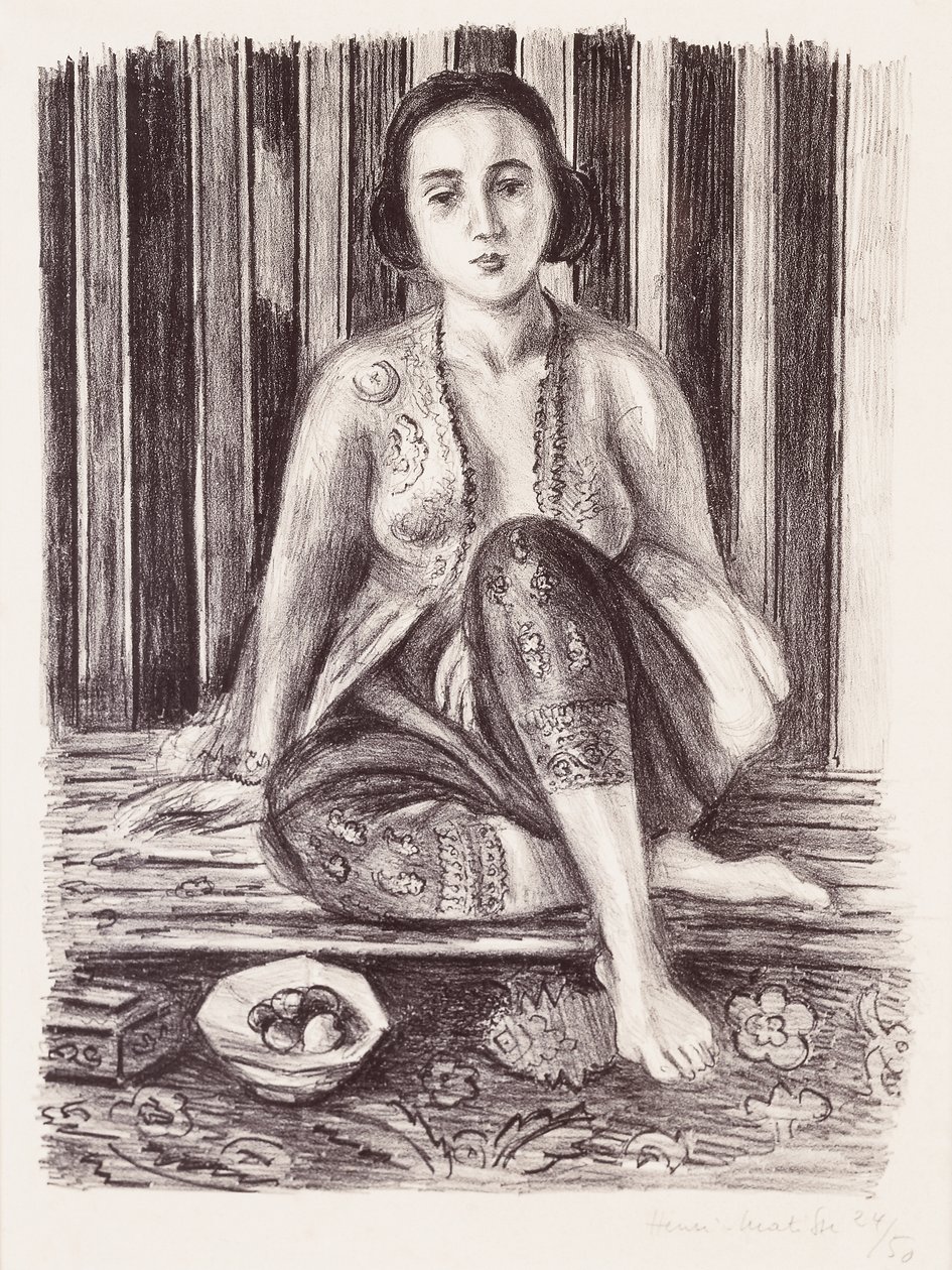 Odalisken med en skål frugt af Henri Matisse