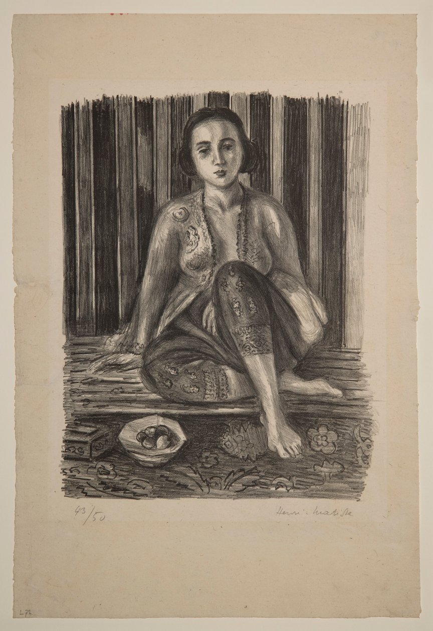 Odaliske med en skål frugt af Henri Matisse