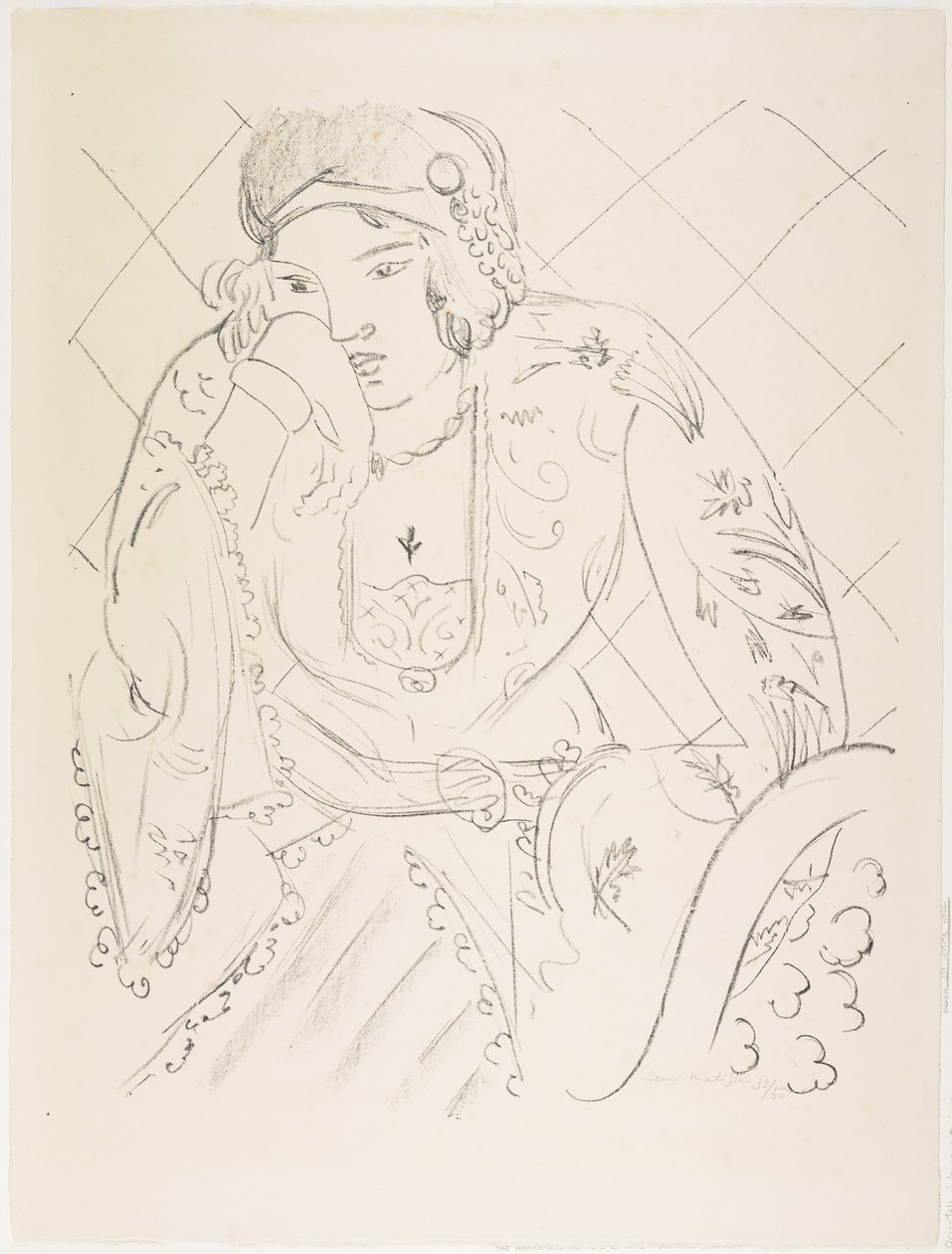Orientalsk med trebladet kors af Henri Matisse