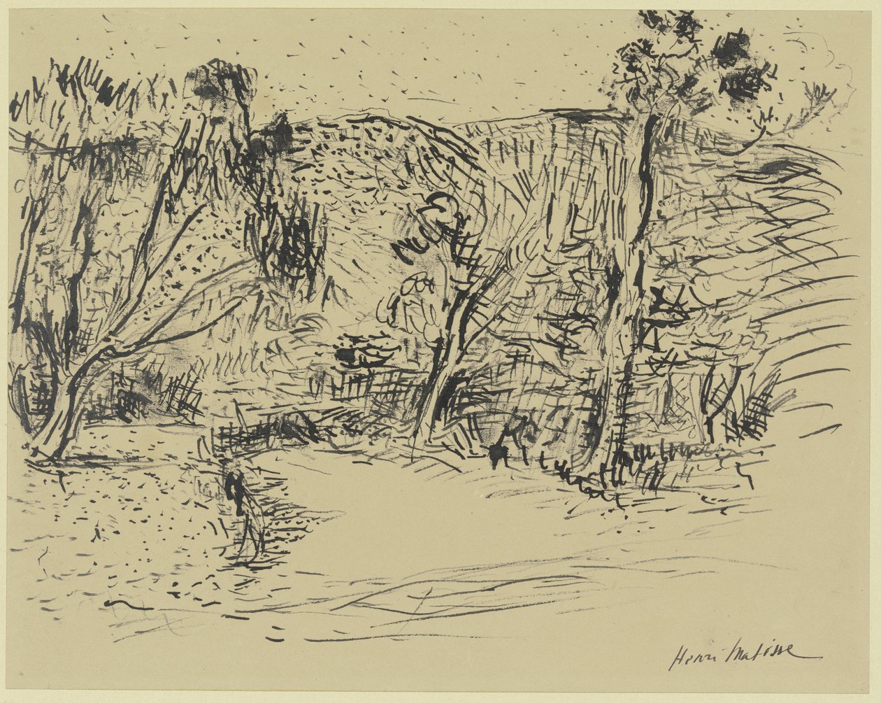 Sti mellem træer af Henri Matisse