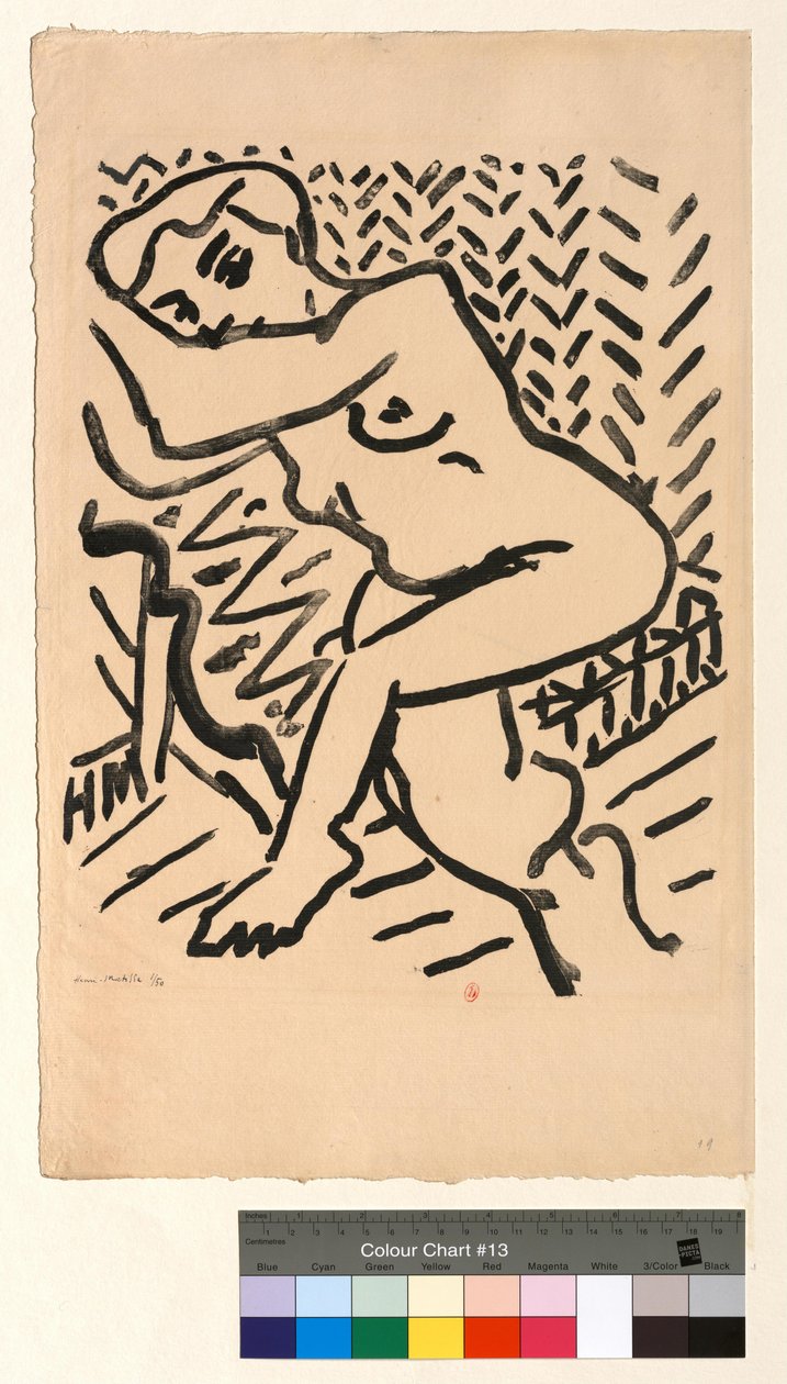 Lille lys skov eller siddende nøgen kvinde, set fra trekvart af Henri Matisse